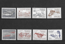 Greenland 1981/2 MNH Complete Years Sg 130/7 - Unused Stamps