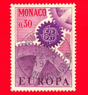 Principato Di MONACO - Usato - 1967 - Europa - Ingranaggi Ad Incastro, Ruota Motrice Con Emblema CEPT -  0.30 - Usati
