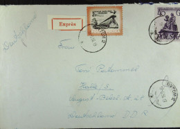 Polen: Eil-Brief Mit POLSKA 40 Gr Und 2 Zt Vom 18.5.1956 Aus BYTOM 2 Nach Halle (Saale) - Lettres & Documents