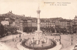 FRANCE - Marseille - Vue Générale Sur La Place Castellane Et N D De La Garde - Animé - Carte Postale Ancienne - Castellane, Prado, Menpenti, Rouet