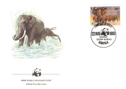 UGANDA - FDC 1983 ELEFANT 30Sh WWF / 6076 - Uganda (1962-...)