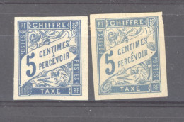 0ob  0578  -  Colonies Générales  -  Taxes  :  Yv  18-18a  *   Bleu Clair Et Foncé - Taxe