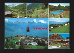 Nendaz La Station Sur La Vallée Du Rhone Photo Carte Multi View Schweiz Suisse Htje - Nendaz