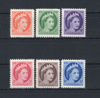 1954 CANADA SET MNH ** 267/272 Serie Ordinaria Elisabetta II - Nuovi