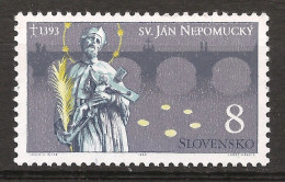 Slovaquie Slovensko 1993 N° 132 ** Emission Conjointe, Allemagne, Pont Charles, Saint Jean Népomucène, Martyr, Prague - Unused Stamps