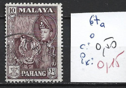 MALAISIE PAHANG 67a Oblitéré Côte 0.50 € - Pahang