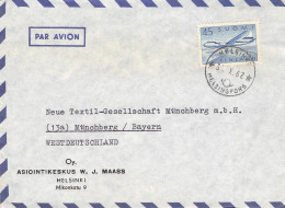 FINLAND - AIRMAIL 1962 HELSINKI - MÜNCHBERG/DE / 6070 - Lettres & Documents