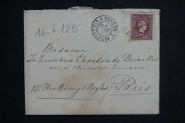 GRECE - Enveloppe Pour Une Comtesse à Paris En 1895 - L 150167 - Brieven En Documenten
