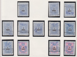 Denemarken Fiskale Zegel Cat. J.Barefoot Stempelmaerke Type 5 Tussen 139 En 152 - Revenue Stamps