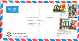 Rwanda Air Mail Cover BÖRNEFONDEN Sent To Denmark 17-12-1983 Topic Stamps - Usados