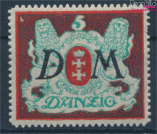 Danzig D21X (kompl.Ausg.) Mit Durchstich, Zähnung Evtl. Fehlerhaft Mit Falz 1922 Dienstmarke (10335804 - Service