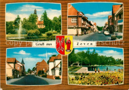 73071278 Zeven Teilansichten Springbrunnen Kirche Freibad Wappen Zeven - Zeven