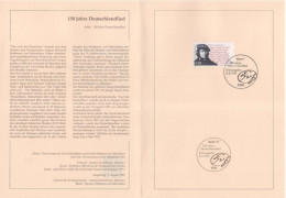 Germany Deutschland 1991-33 Hoffmann Von Fallersleben, Deutschlandlied, Poet Anthem Hymn Hymne, Canceled In Bonn - 1991-2000