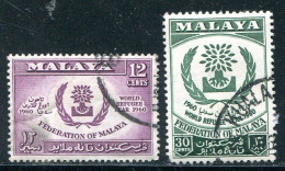 MALAISIE- Y&T N°94 Et 95- Oblitérés - Federation Of Malaya