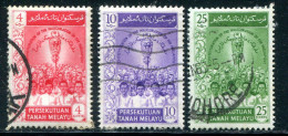 MALAISIE- Y&T N°91 à 93- Oblitérés - Federation Of Malaya