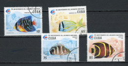 CUBA -  POISSONS  N°Yt  3431+3433+3434+3435 Obli. - Oblitérés