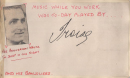 Troise & His Banjoliers Antique Hand Signed Autograph - Chanteurs & Musiciens