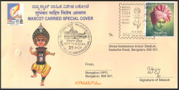 India 2024 Mascot Carried Cover,Yakshagana, Culture, Tradition, Unusual Mail (**) Inde Indien - Storia Postale