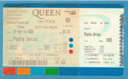 Q-4500 * QUEEN + PAUL RODGERS - PalaLottomatica, Roma (Italy) - 4 Aprile 2005 - Concert Tickets