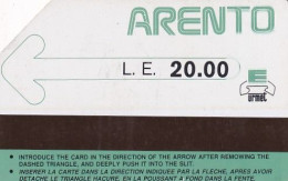 EGYPT(Urmet) - ARENTO Green Arrow L.E. 20(reverse Technicard/Polaroid S.p.A.), Tirage 80000, Used - Egypte