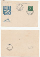 1948 SUURLEIRI Finland EVENT Cover HERALDIC LION Stamps Card - Covers & Documents