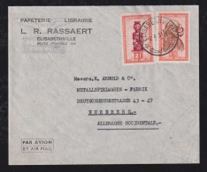 Belgien Belgium Congo 1951 Airmail Cover LEOPOLDSVILLE X NÜRNBERG Germany - Briefe U. Dokumente