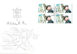 Norway 2001 100 Years Of Student Brass Bands Mi 1385 X 4 In FDC With Signatur Designer - Lettres & Documents