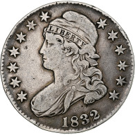 États-Unis, Half Dollar, Capped Bust, 1832, Philadelphie, Argent, TB+, KM:37 - 1794-1839: Früher Half Dollar