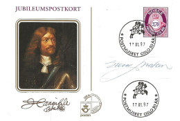 Norway 1997 Jubileum Card With Painting, Imprinted Posthorn NOK 3.70  - Cancelled Postmuseet 17.01.97 - Lettres & Documents