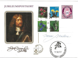 Norway 1997 Jubileum Card With Painting, Imprinted Posthorn NOK 3.70  - Cancelled Postmuseet 17.01.97 - Lettres & Documents