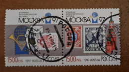 RUSSIA - 1997 WORLD PHILATELIC EXHIBITION PAIR - SCOTT 6406 - USED MOSCOV - KREMLIN - Used Stamps