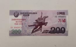 Korea Commemorative 2018 (2008) 200 Won UNC 0000074 - Korea, North