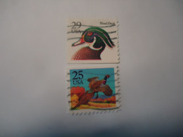 UNITED STATES USED  2 STAMPS BIRD BIRDS  DUCKS - Canards