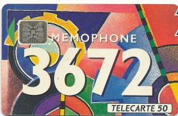 Télécarte France (01/93) -3672 Mémophone (motif, état, Unités, Etc Voir Scan) + Port - Ohne Zuordnung