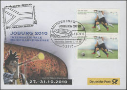 South Africa FDC FJOBURG Johannesburg 2010 Internl Briefmarkenmesse Deutshe Post Soccer Stadion Football Sports Stamps - 2010 – Zuid-Afrika