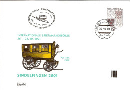 COB A 76 Czech Republic Sindelfingen Stamp Exhibition 2001 - Enveloppes