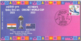 INDIA 2023 ICC MEN’S CRICKET WORLD CUP 2023 SPECIAL COVER USED ISSUED BY INDIA POST MUMBAI CIRCLE RARE - Covers & Documents