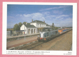 SAS1435  CP AUNEAU (Eure Et Loir)  La Gare - Le  66272 Tire Le T.G.V. 904589 Vers La Voie Principale  Pour Son 1er Essai - Auneau