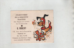 Calendrier Chien Charcuterie De La Roquette Traiteur Robert Paris 1971 - Big : 1971-80