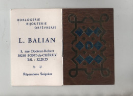 Calendrier Balian Pont De Chéruy Horlogerie Bijouterie Orfèvrerie 1978 - Grand Format : 1971-80