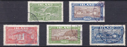 IS018B – ISLANDE – ICELAND – 1925 – FULL PICTORIAL SET – SG # 151/55 USED 22 € - Used Stamps