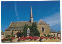 CPSM / CPM 10,5 X 15 Côtes D'Armor SAINT-JUVAT  Village Fleuri  L'église Monument Aux Morts  Calvaire - Saint-Juvat