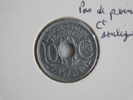 France 10 Centimes 1941 LINDAUER ZINC, Sans Point Cmes SOULIGNÉ (369) - 10 Centimes