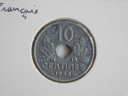 France 10 Centimes 1942  ÉTAT FRANÇAIS, GRAND MODULE (374) - 10 Centimes
