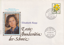 Sonderbrief  "Elisabeth Kopp - 1. Bundesrätin Der Schweiz"       1984 - Covers & Documents
