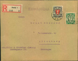 1925, Einschreiben Ab DANZIG ! - Storia Postale