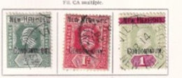 NOUVELLES HEBRIDES Dispersion D'une Collection Oblitéré Et Mlh   1908 CA Multiple - Used Stamps