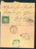 1862, Kleiner Bruef Mit 1 Kreuzer Ab Hall Mit Seltenem Segmentstempel GALLENBERG - Covers & Documents