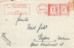 SOUTH AFRICA - MAIL 1933 BENONI - GIEßEN/DE -METER- / 6096 - Brieven En Documenten