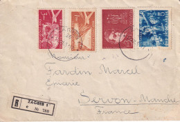 LETTER 1951 REGISTERED  ZAGREB   A  SERVOM-MANCHE FRANCIA - Brieven En Documenten